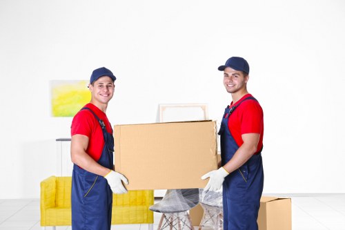 Storage and removal boxes prepared for collection